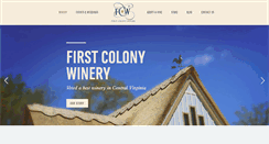 Desktop Screenshot of firstcolonywinery.com