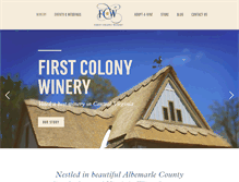 Tablet Screenshot of firstcolonywinery.com